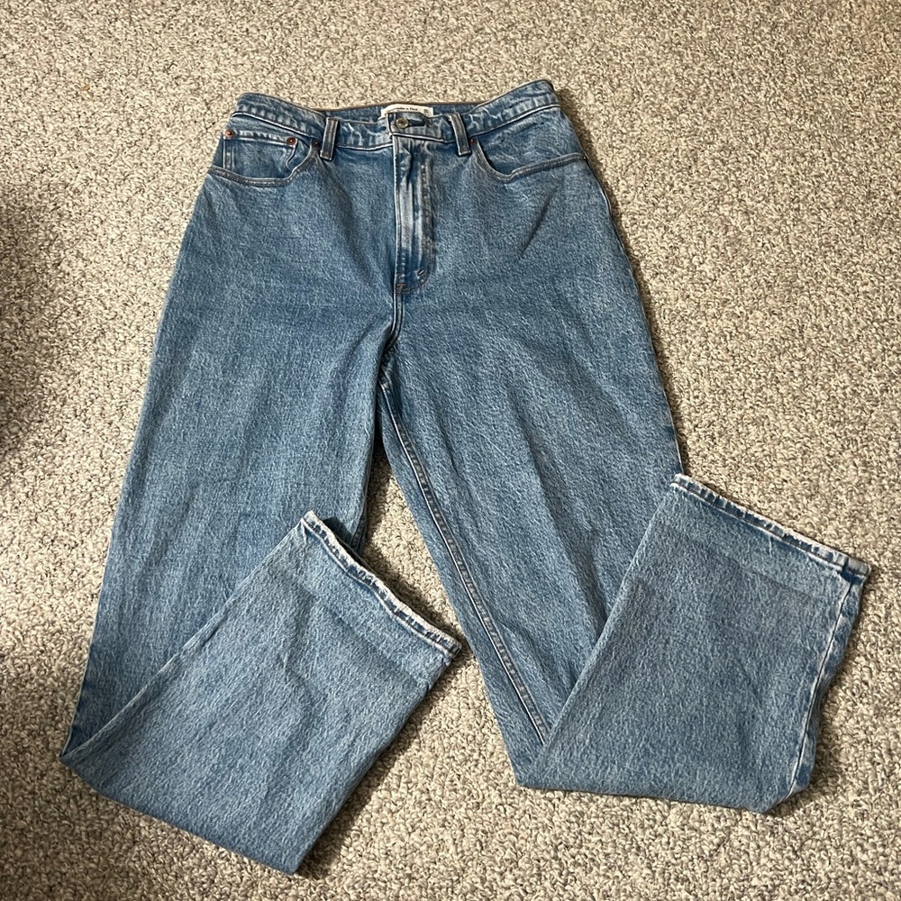 Abercrombie & Fitch Blue Straight Leg Jeans